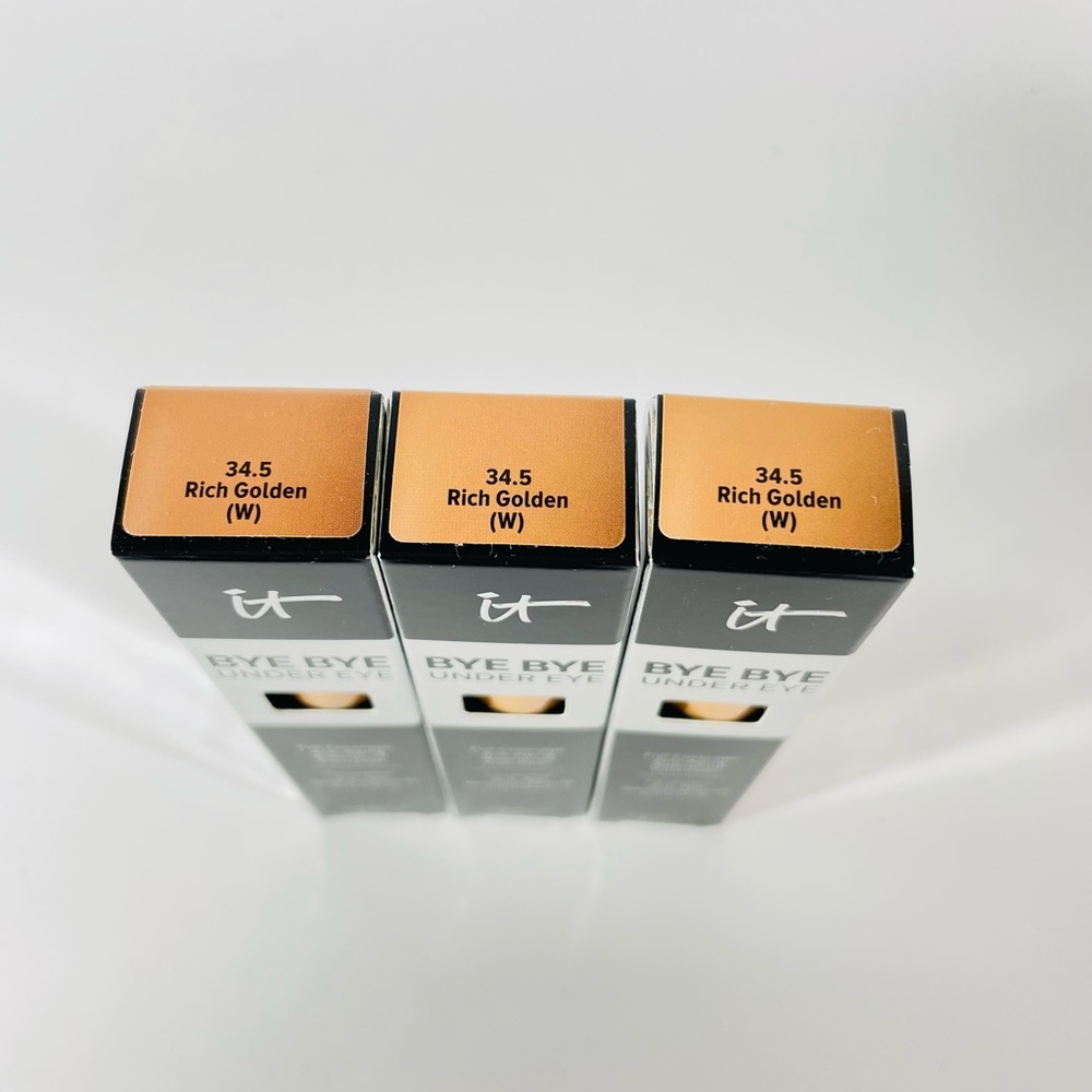 Lot of 3 it COSMETICS Bye Bye Under Eye, 34.5 Rich Golden ( W )